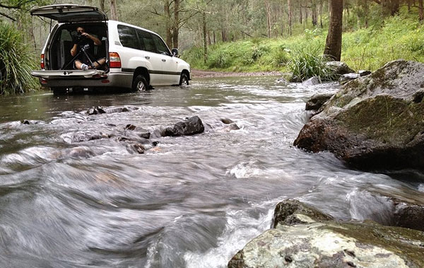 four wheel drive creek crossing