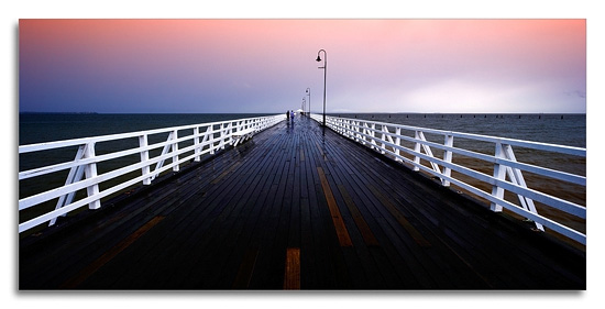 tilt shift lens shorncliffe pier jetty 