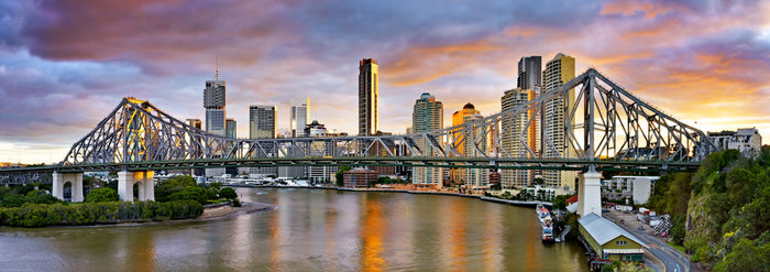 Story Bridge on Fire